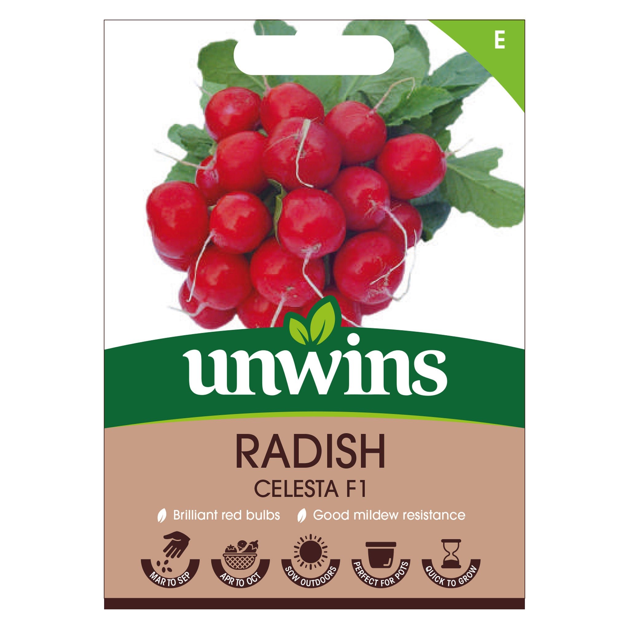 Marshalls Garden Radish Seeds 'Celesta' F1 - 120 Seeds
