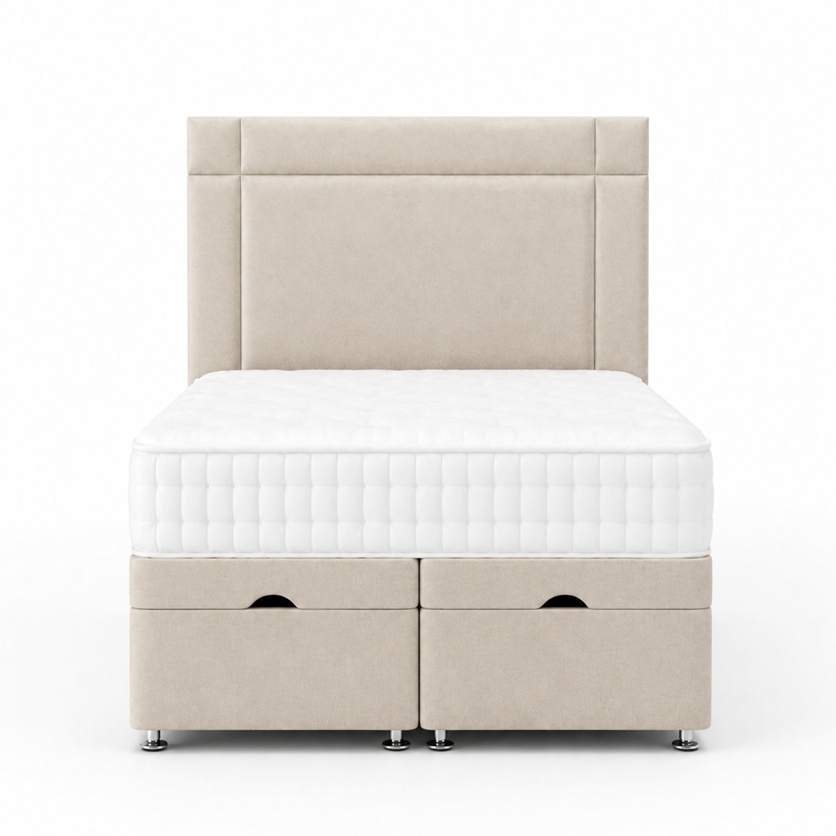 Comfy Deluxe  Jasper   4ft Small Double  End Lift Ottoman Bed Set - Cream