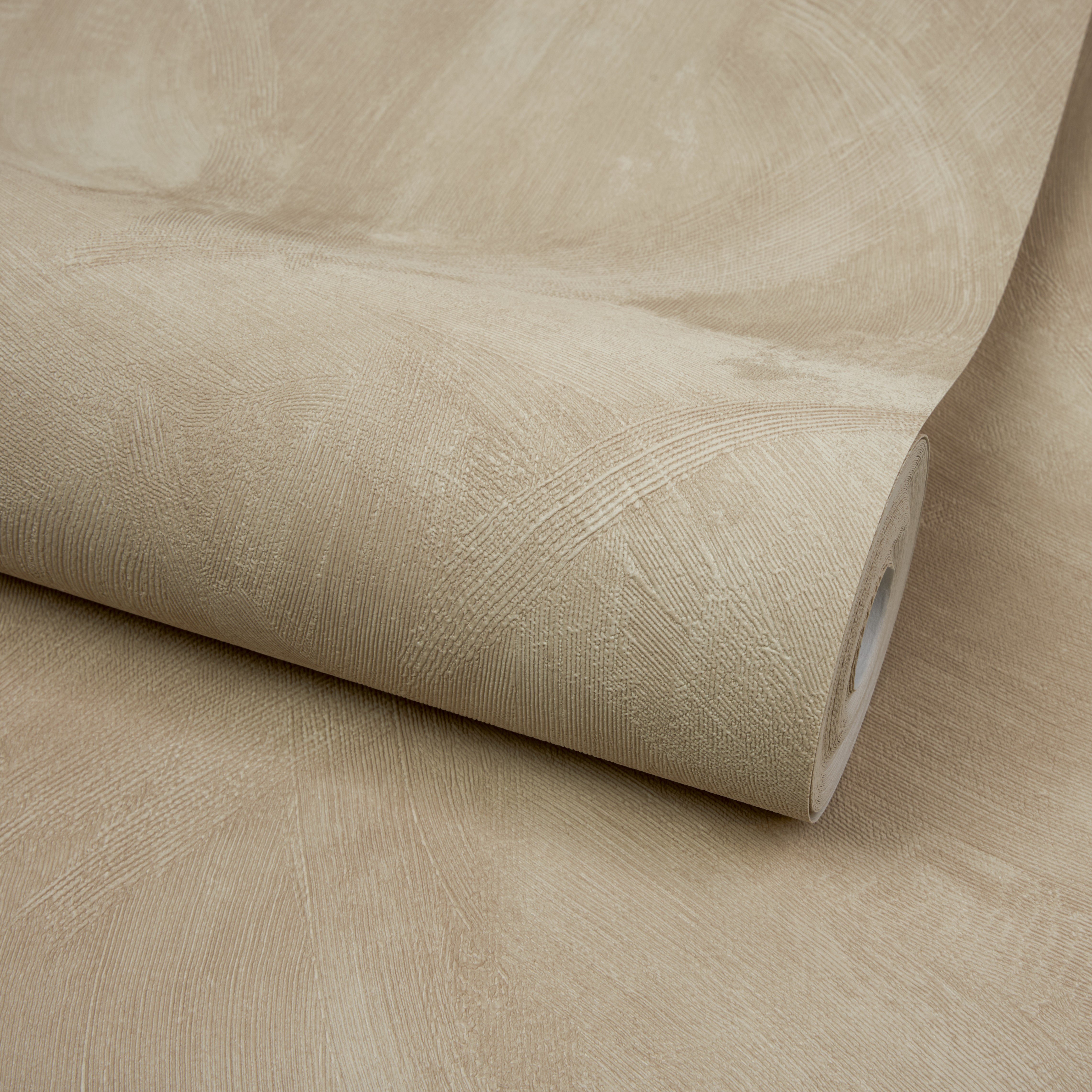 Grandeco Serra Limewash Chalk Paint Effect Textured Wallpaper - Warm Plaster