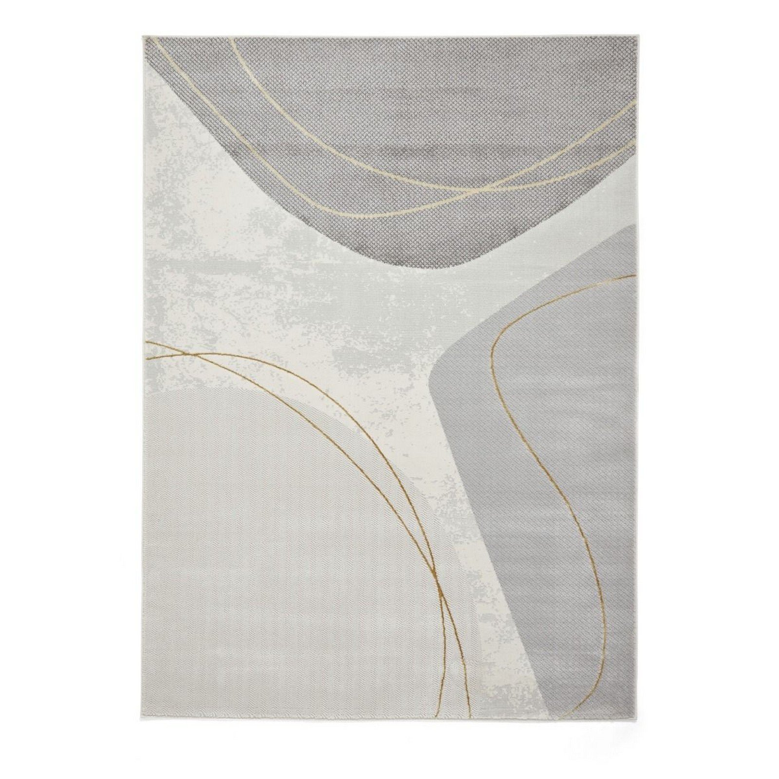 Mega Flooring Grey Modern Abstract Rug - 80 x 150cm