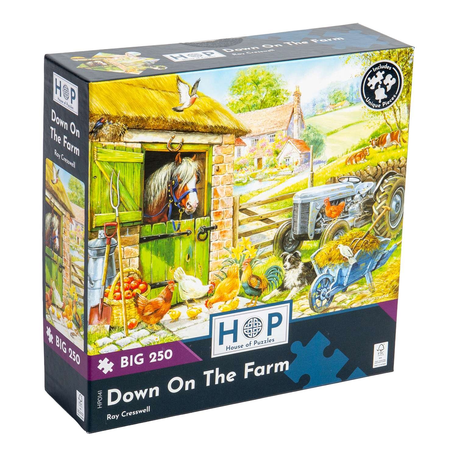 The House of Puzzles Down On The Farm BIG 250 Piece Jigsaw Puzzle