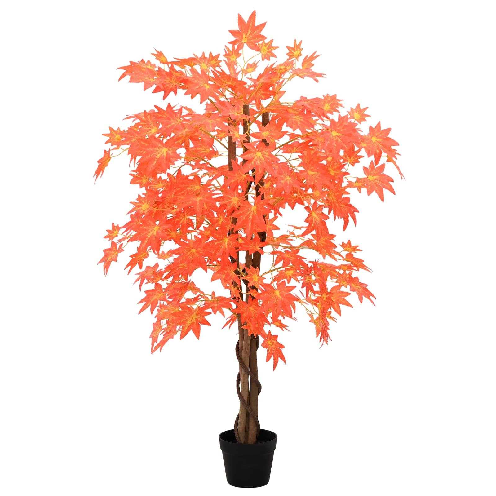Walplus Wood Artificial Maple Tree - Red - 80 x 16 x 120 cm