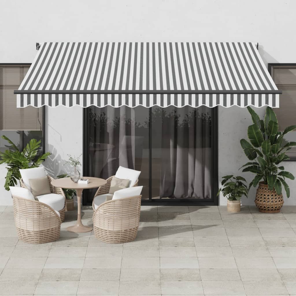 Walplus Manual Polyester - Anthracite and White - 400x350 cm - Anthracite Frame