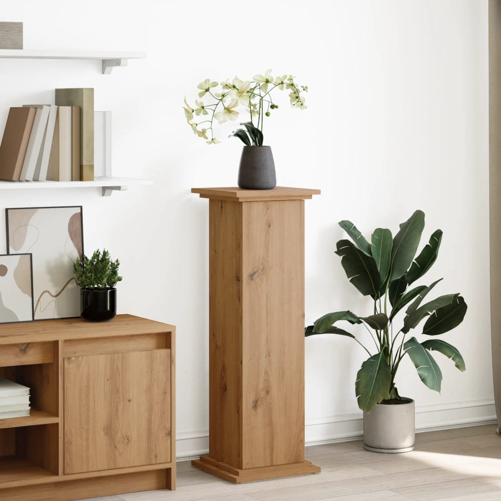 Walplus Engineered Wood Display Stand - Artisan Oak - 31 x 30 x 90 cm