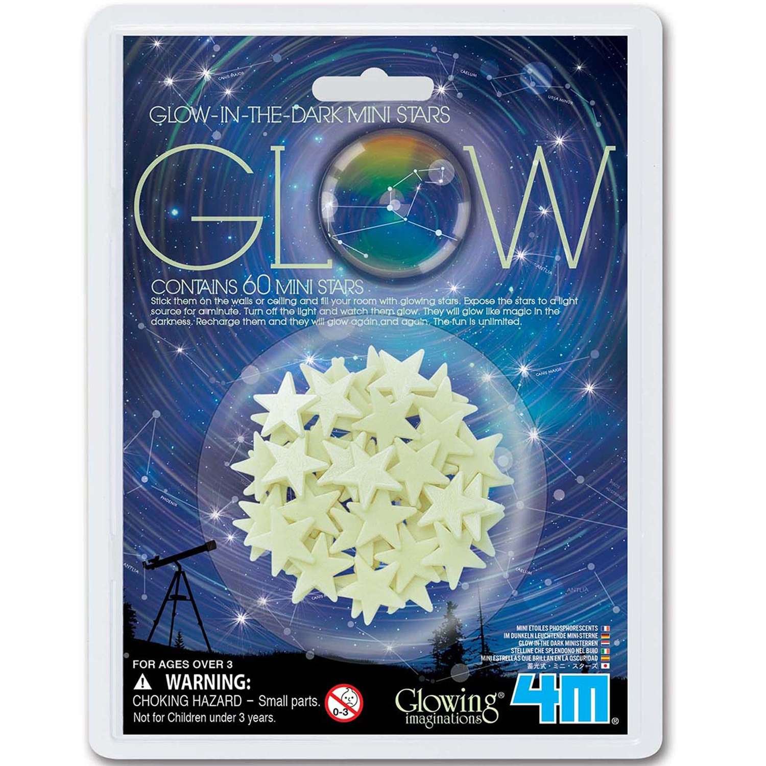 4M Glow-In-The-Dark Mini Stars - 3 Years +