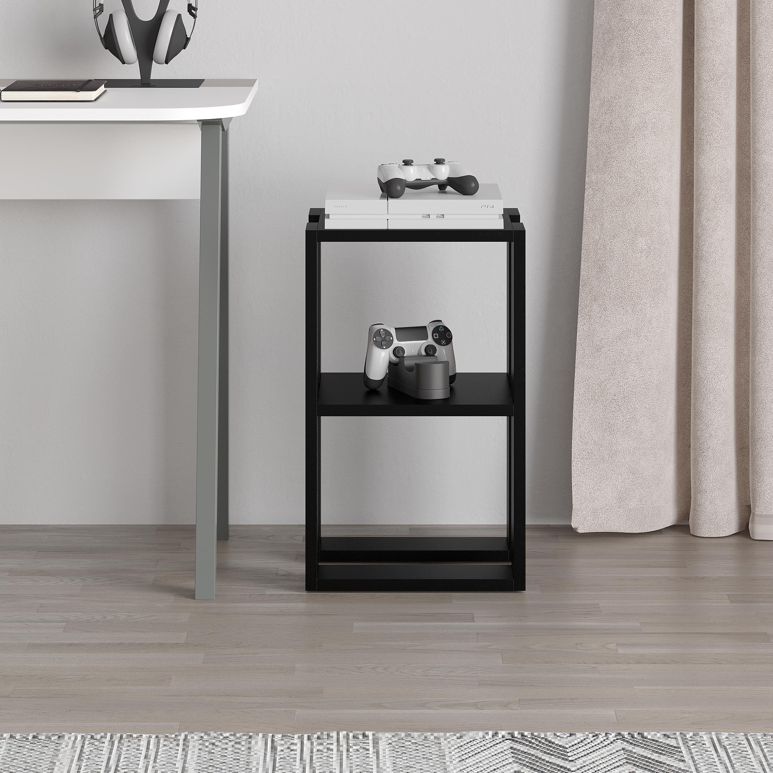 Decortie Lonie Particleboard Bedside Table - Black