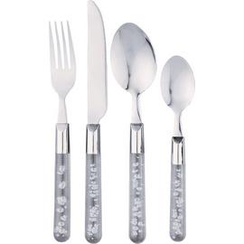Argos Home 16 Piece Clear Bubble Stainless Steel Cutlery Set