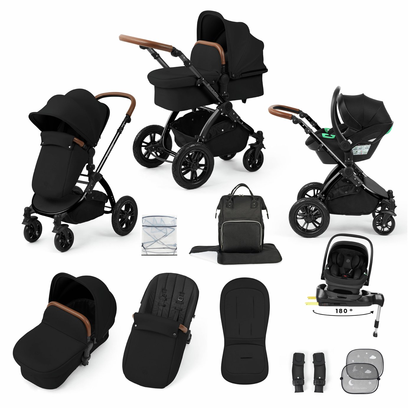 Ickle Bubba Stomp Luxe Nimbus 12 Piece Travel System - Black