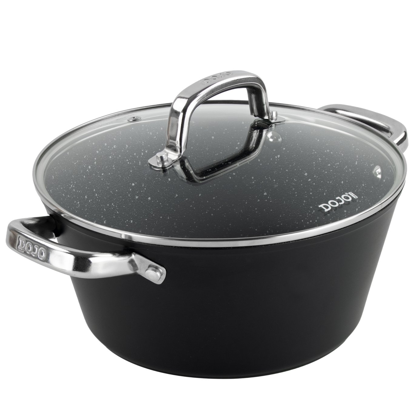 Dojo Hero Neverstick+ 3.5L Aluminium Casserole Dish - Black