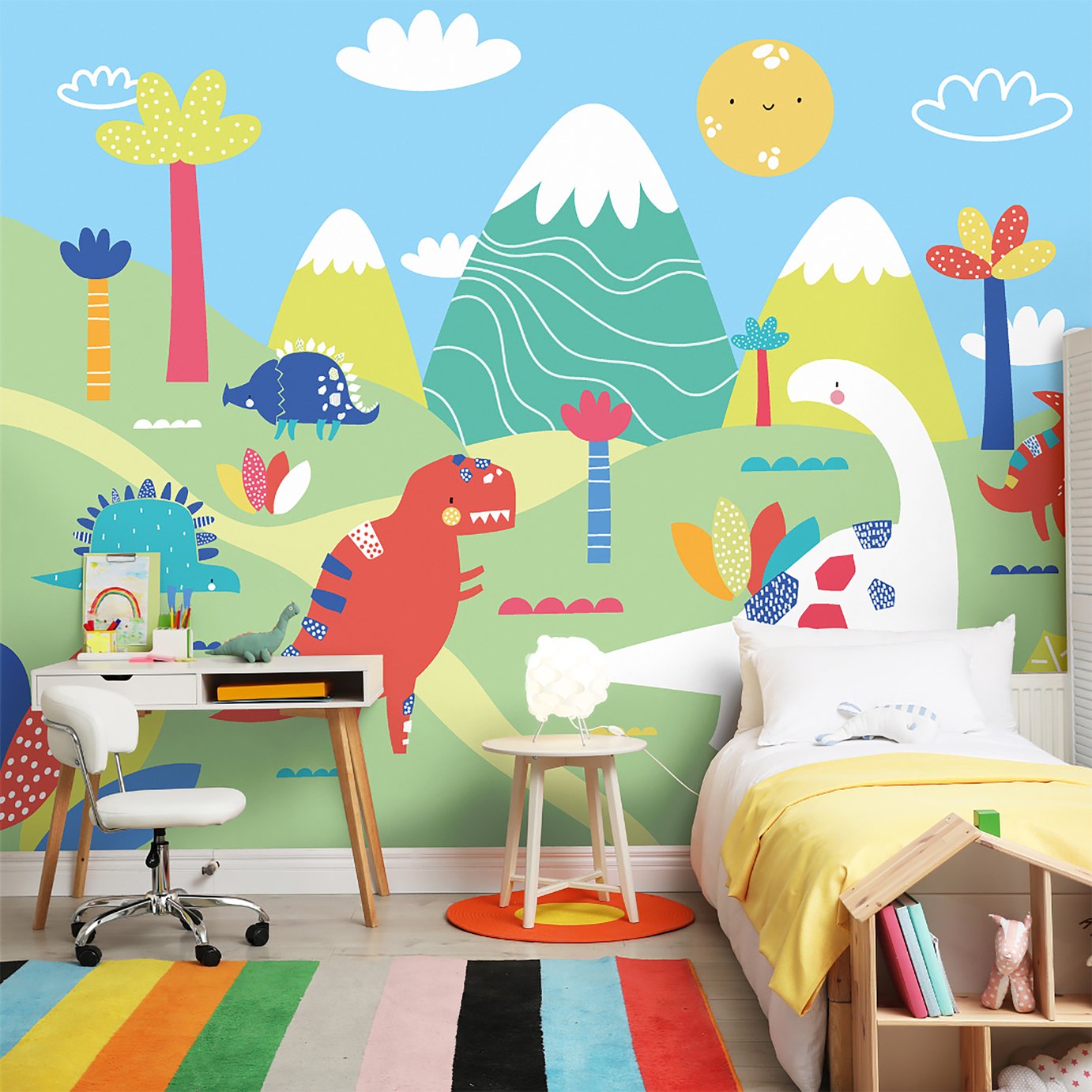 Origin Murals Dinosaur Land Green Wall Mural