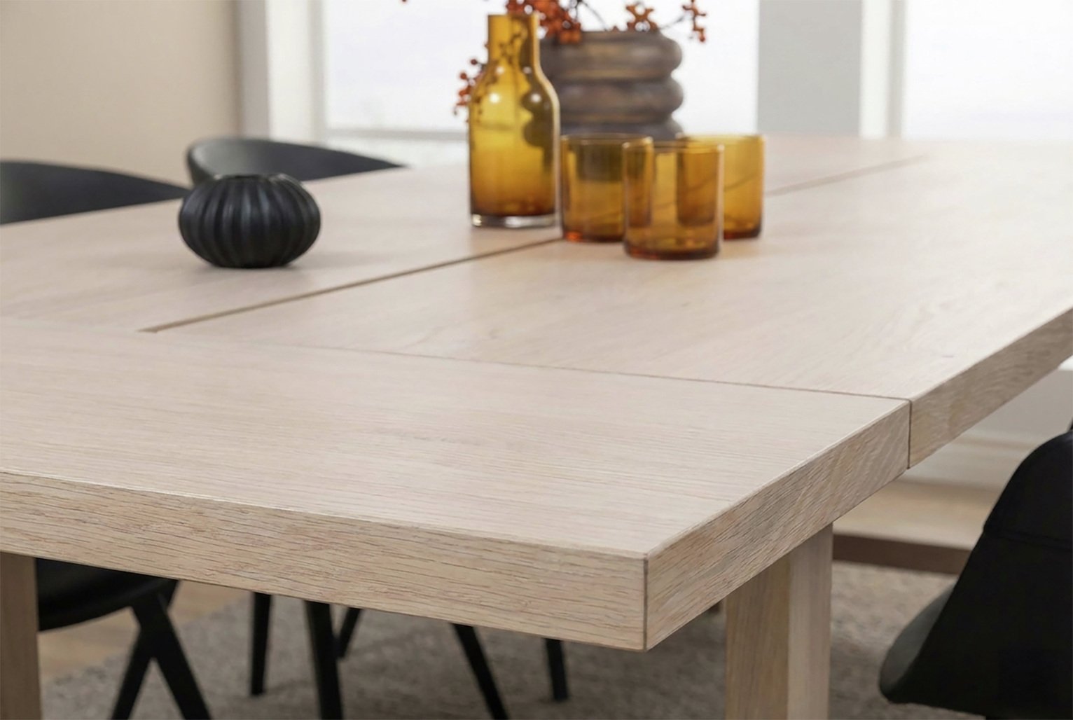 Furniture To Go A Line Extending Dining Tables - Natural