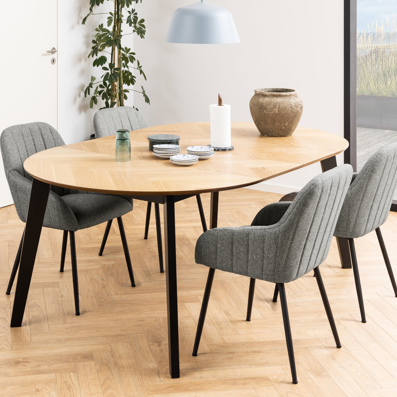 Furniture To Go Georgetown Ext 6 Seater Dining Table-Natural