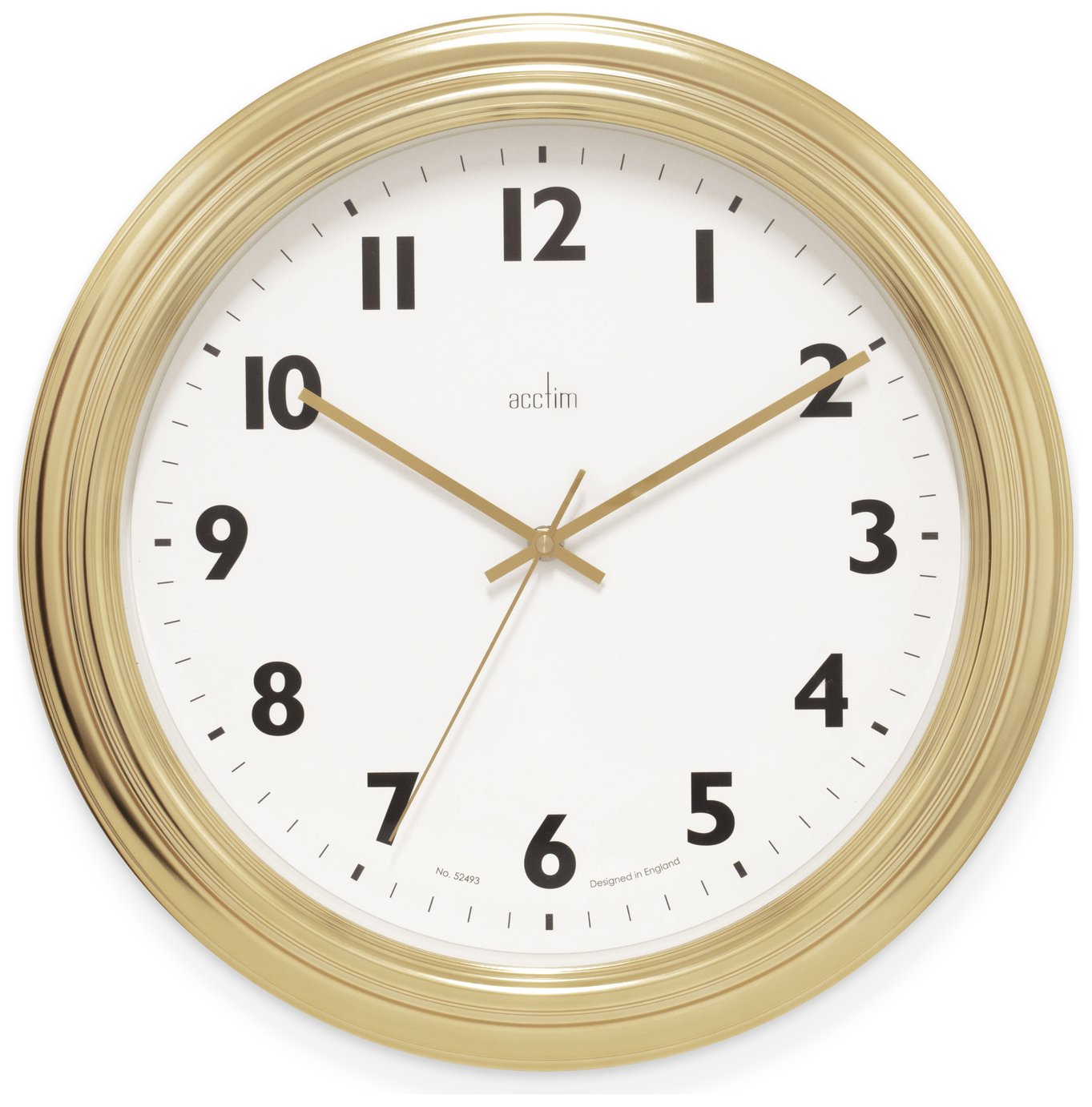 Acctim Clayton Analogue Wall Clock - Gold