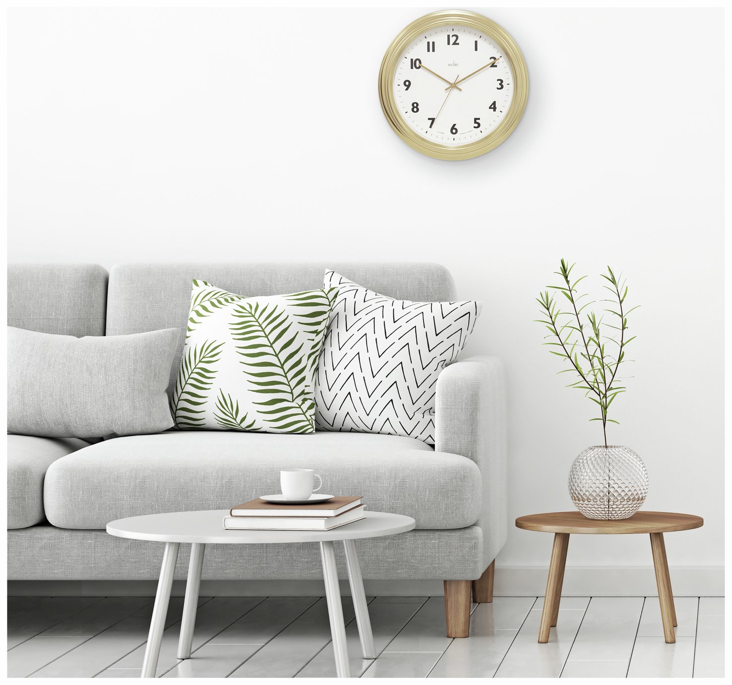 Acctim Clayton Analogue Wall Clock - Gold