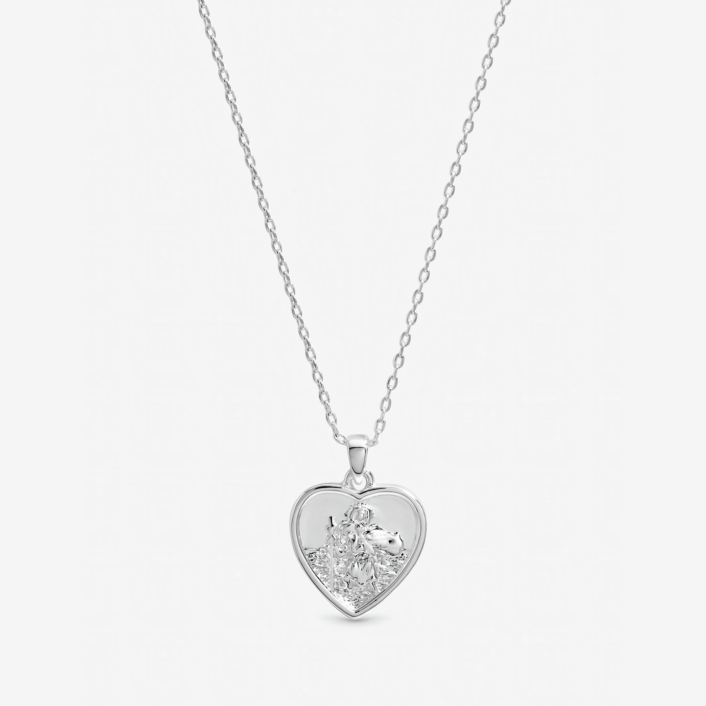 Inicio St Christopher Heart Necklace In Gift Pouch