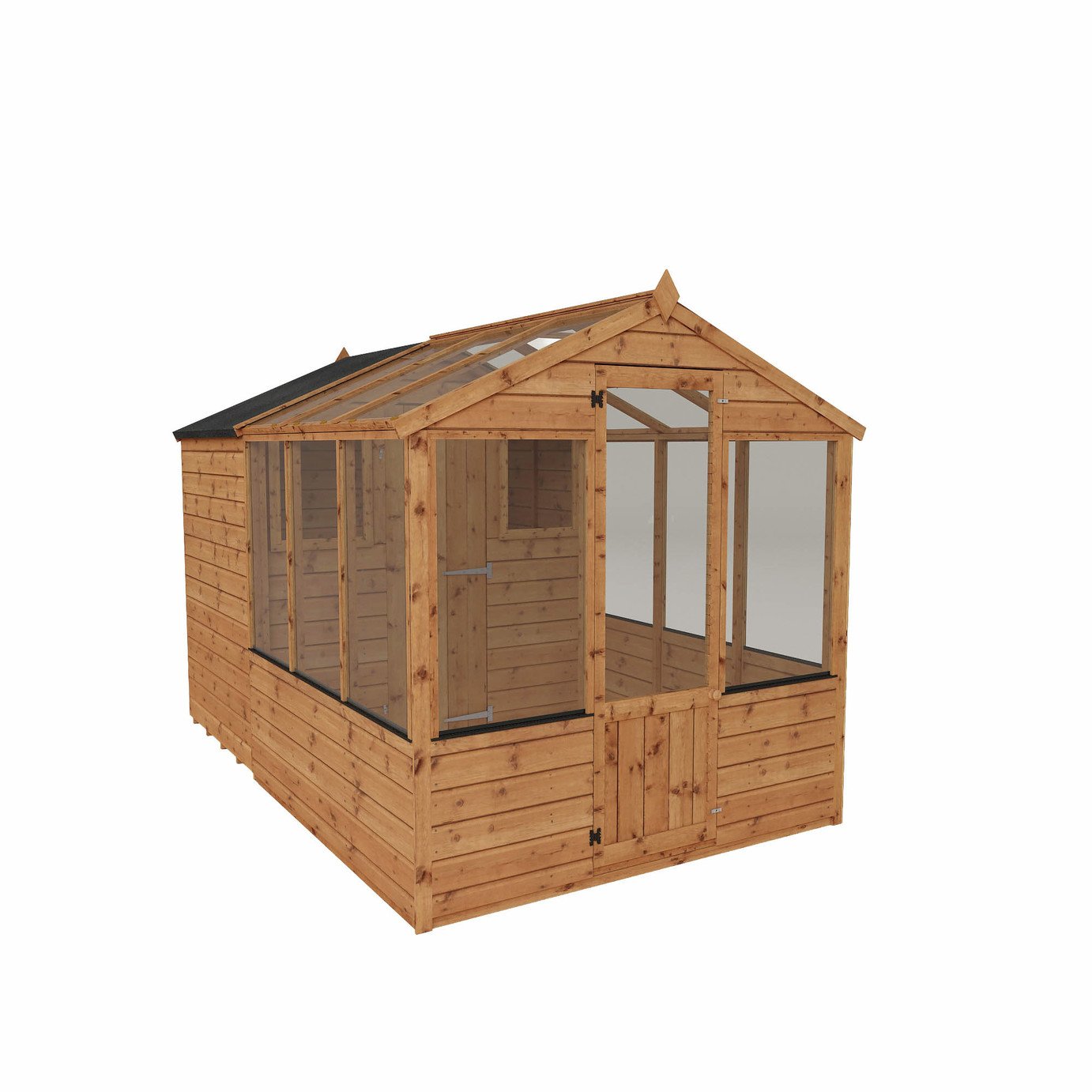 Mercia Shiplap Clear Window Combi Greenhouse - 10 x 6ft