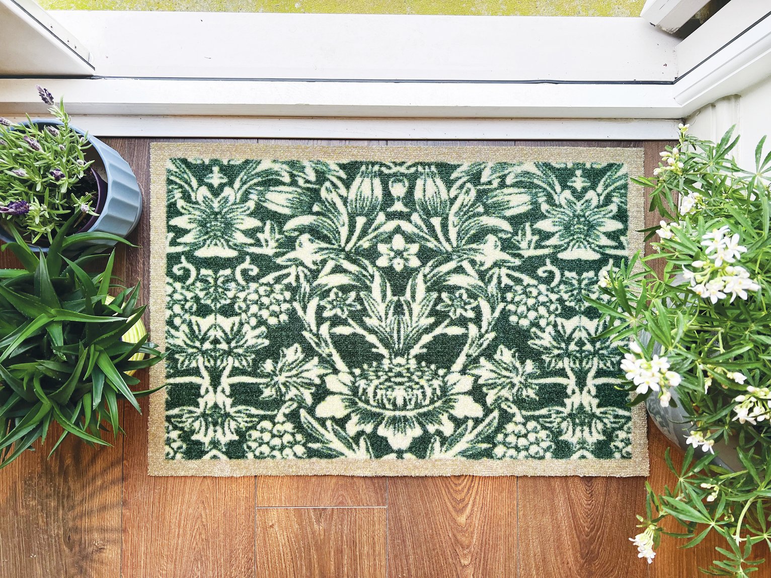 My Mat Heritage Green Short Pile Doormat - 50x75cm