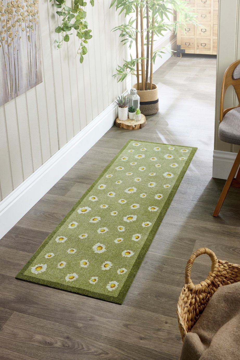My Mat Daisy Cow Short Pile Runner - 50x150cm