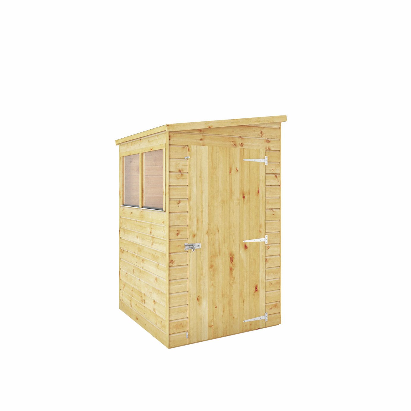 Mercia Shiplap Clear Window Pent Shed - 4 x 4ft