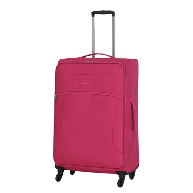 Buy Featherstone 4 Wheel Soft Large Suitcase Pink Suitcases