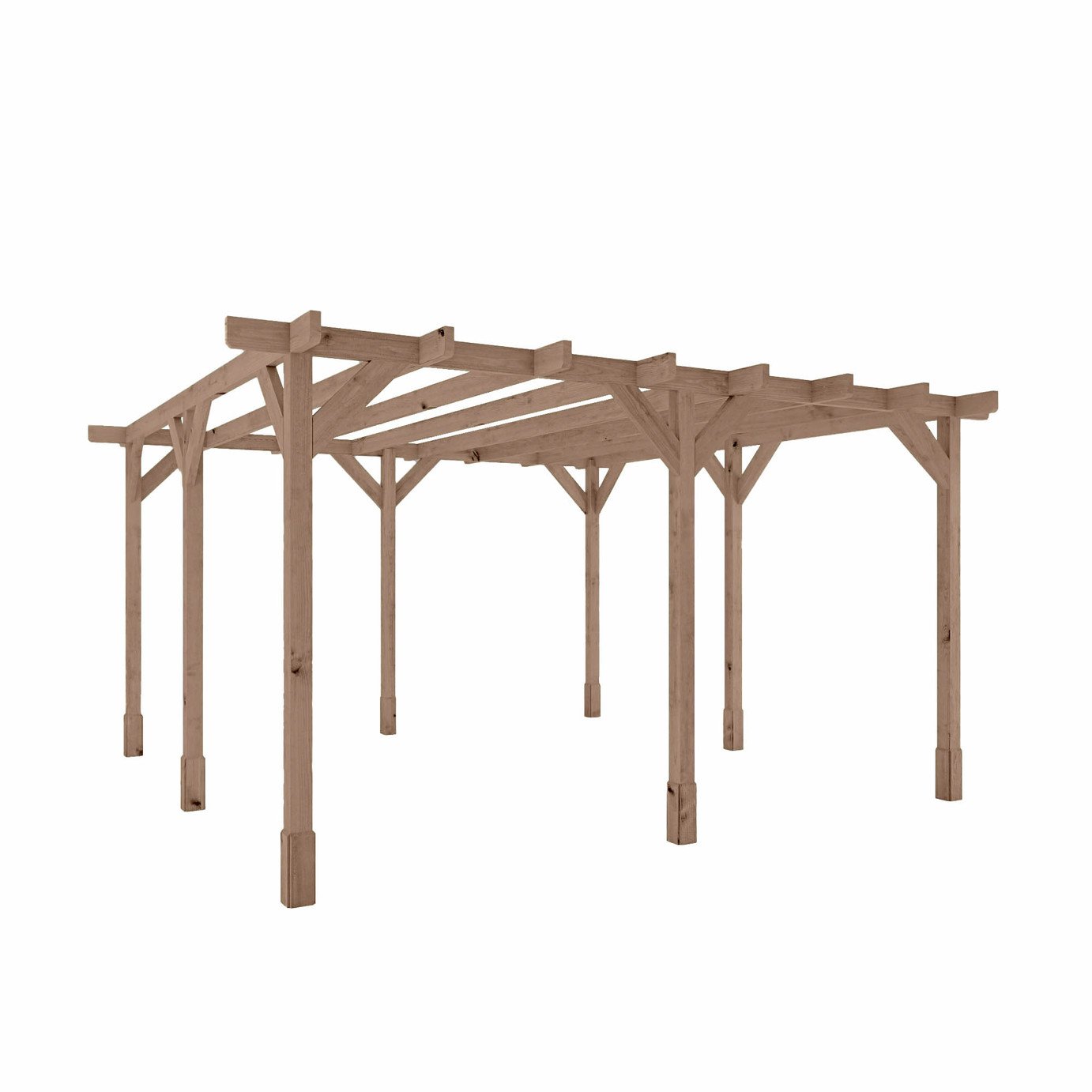 Mercia Traditional Garden Pergola - 13 x 13ft
