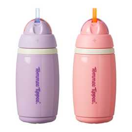 Tommee Tippee Insulated Active Straw Cup Toddler Bottle x2