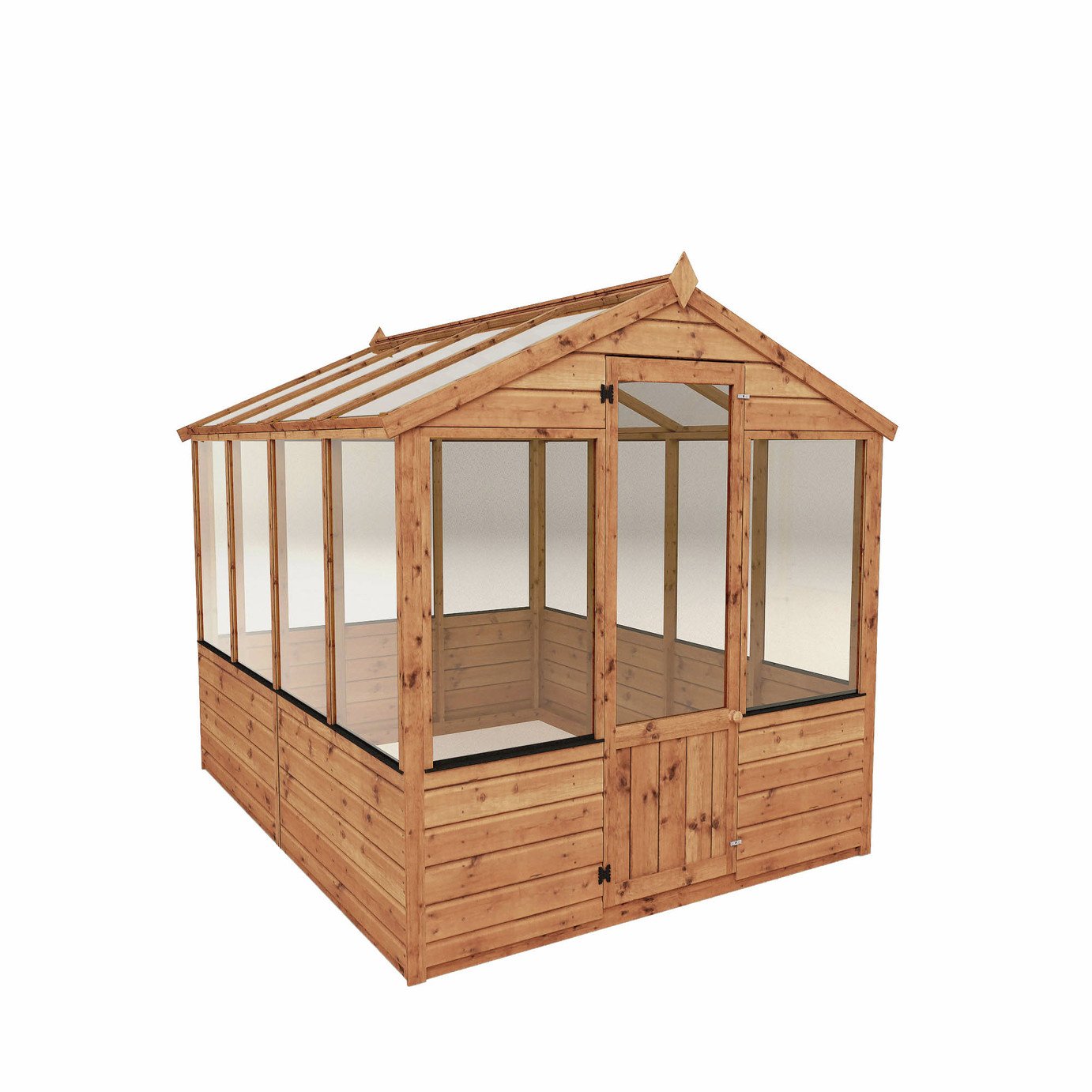 Mercia Shiplap Clear Window Greenhouse - 8 x 6ft