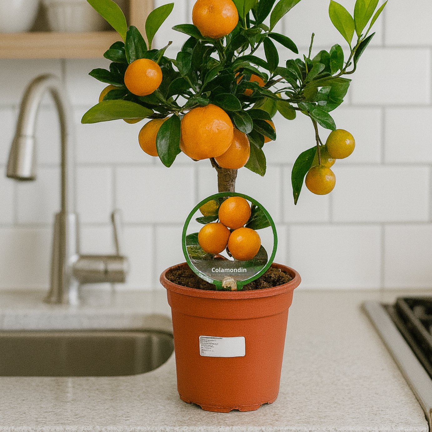 Accelopack Mini Calamondin 80cm White Citrus Plant