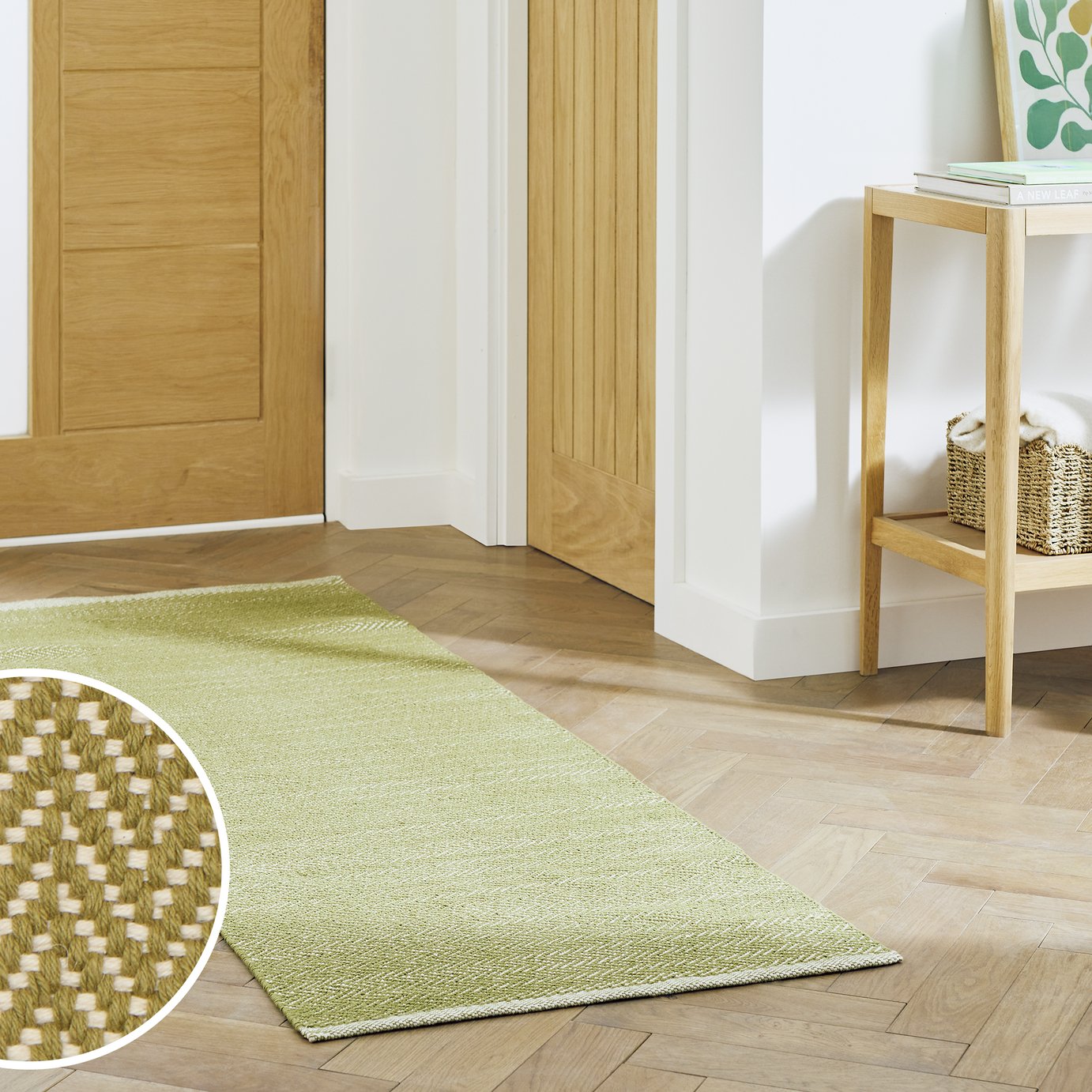 Argos Home Herringbone Cotton Flatweave Runner