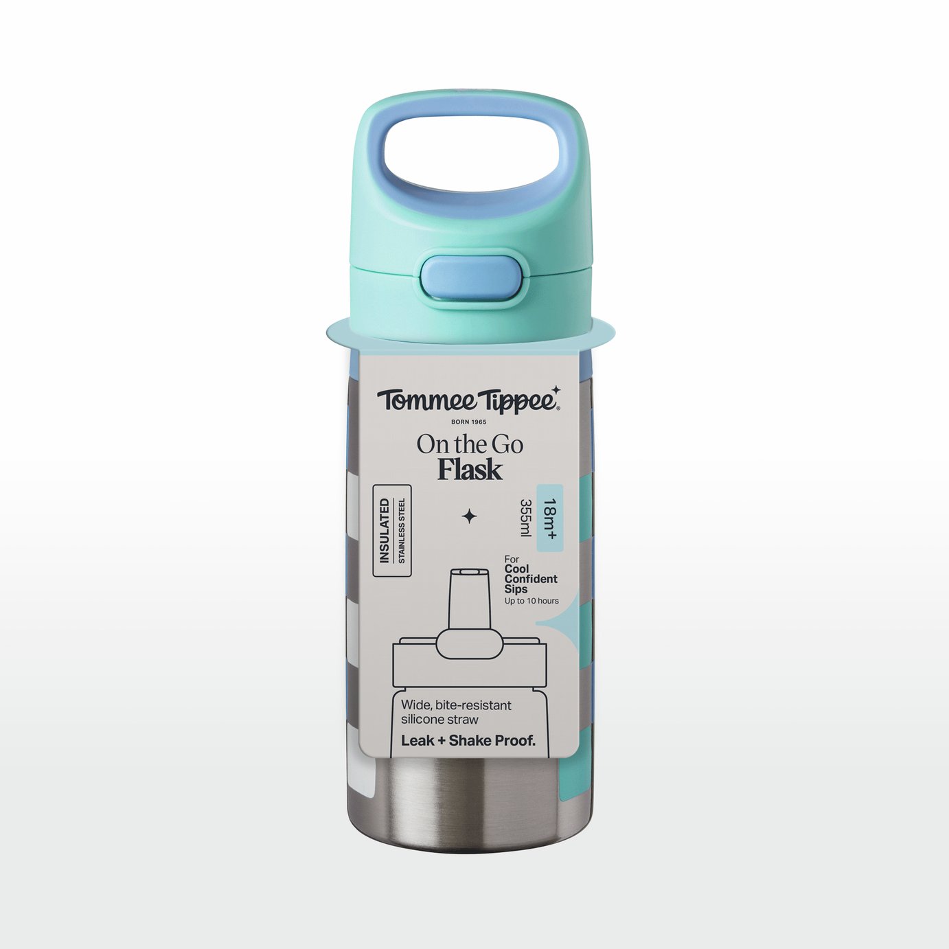 Tommee Tippee On The Go with Straw - Blue