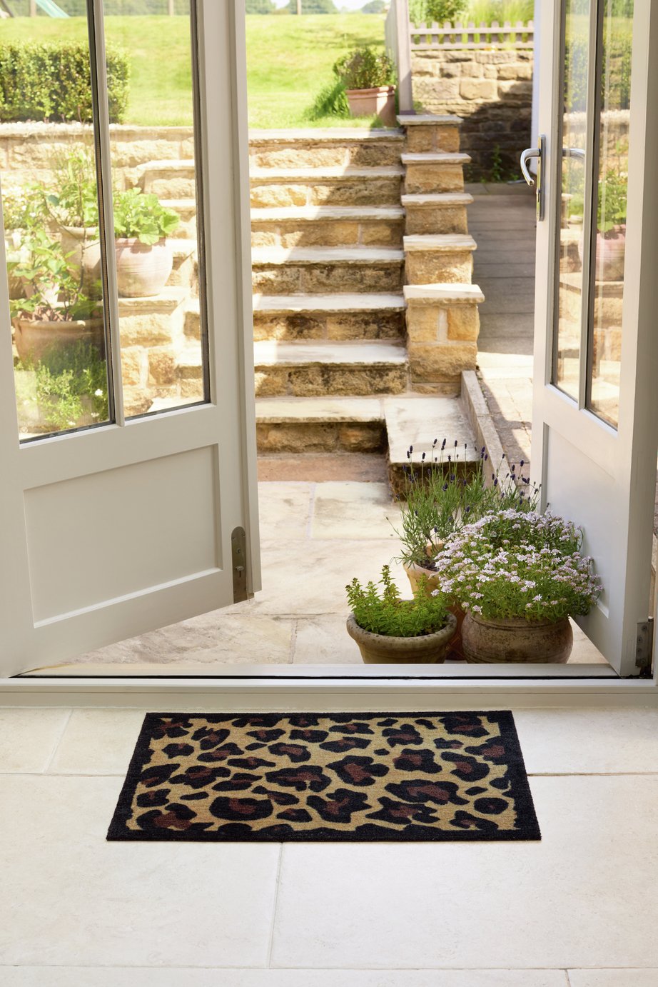 My Mat Leopard Border Brown Doormat - 50x75cm