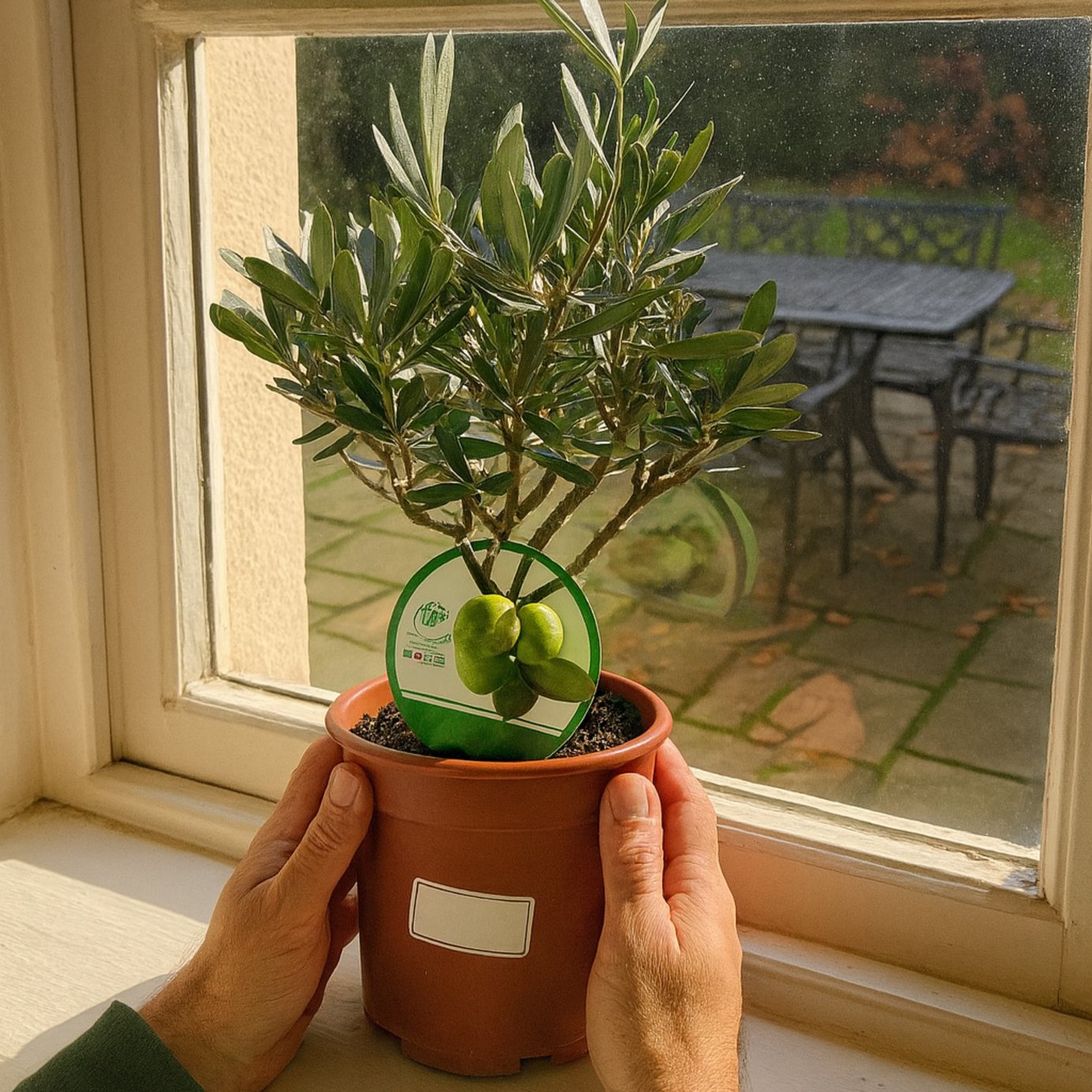 Accelopack Mini Olive Bush 90cm White Plant