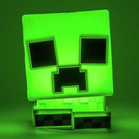 Minecraft Creeper SquishyGlo Silicone Desk Lamp - Green