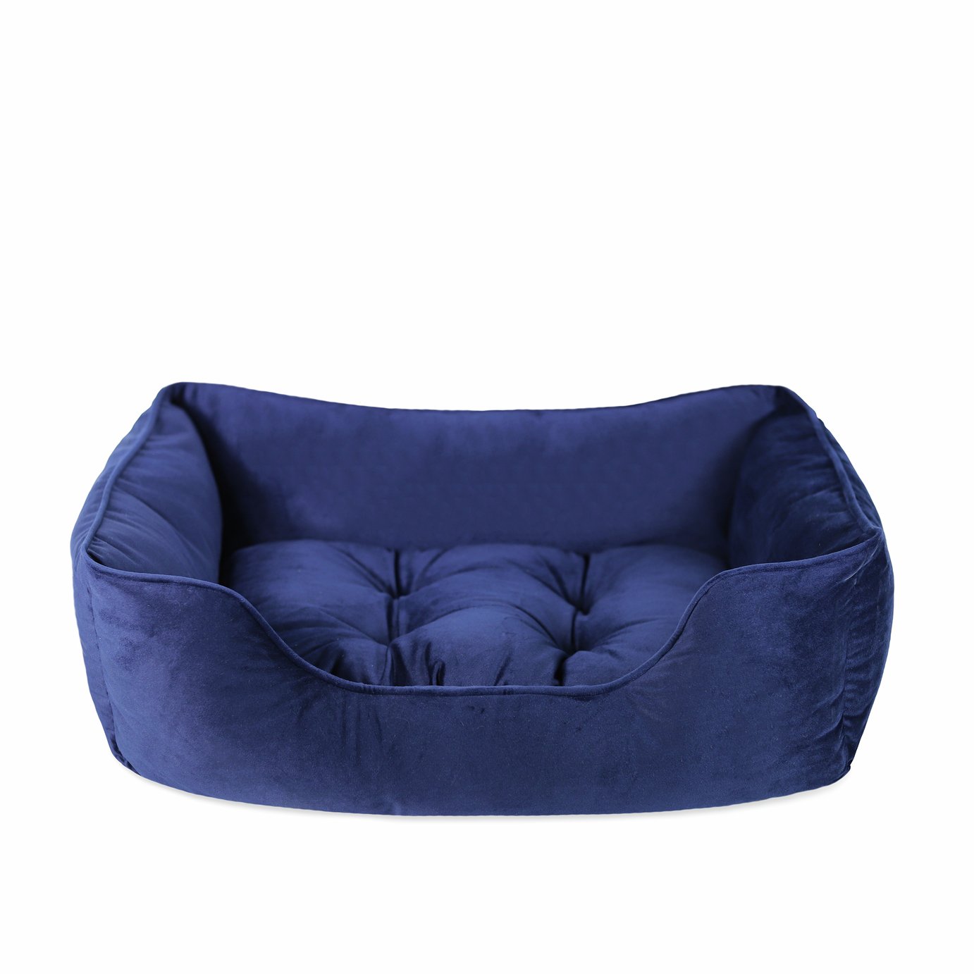 Rosewood Pet Velvet Square Bed Navy - Large