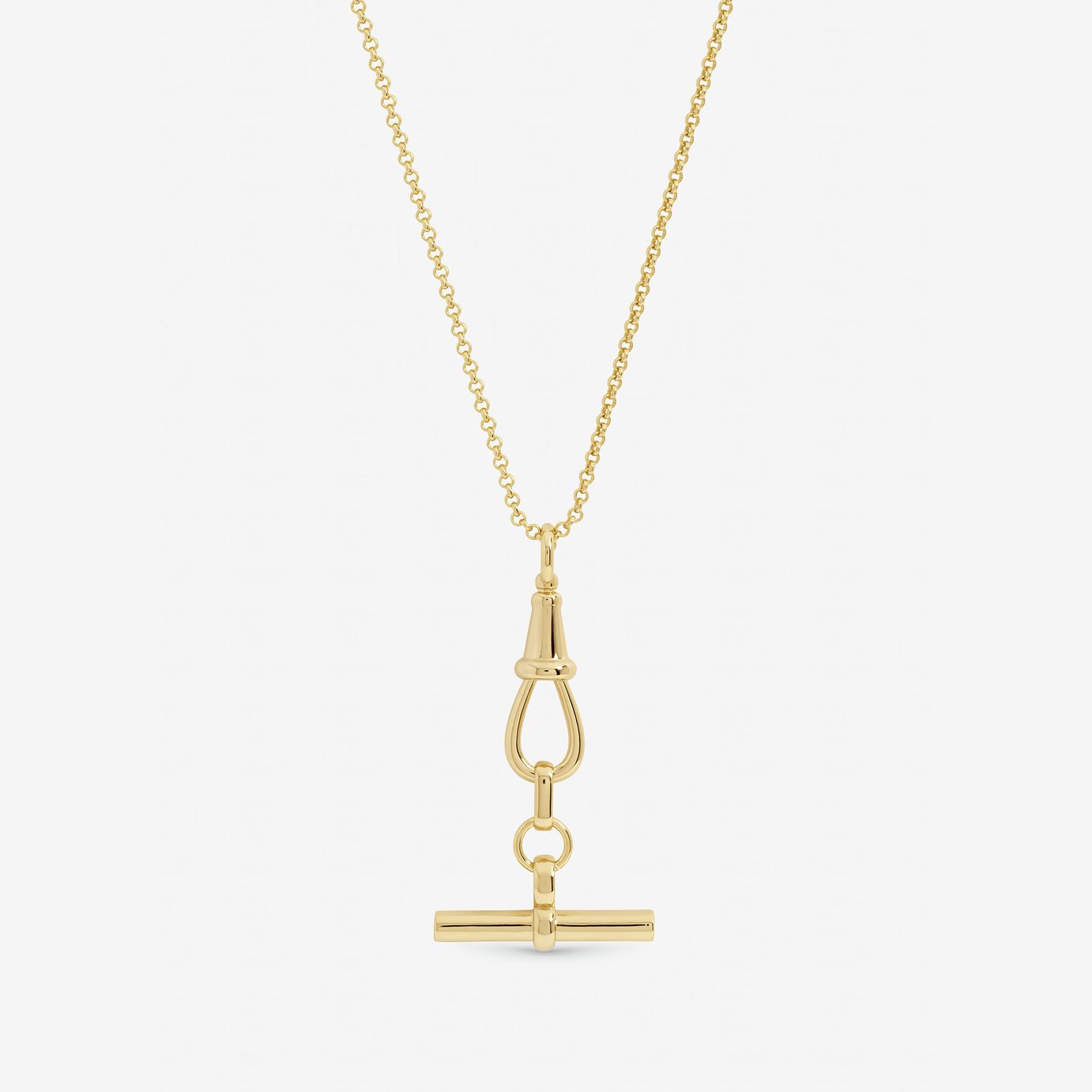 Jon Richard Gold Plated Pave T Bar Necklace