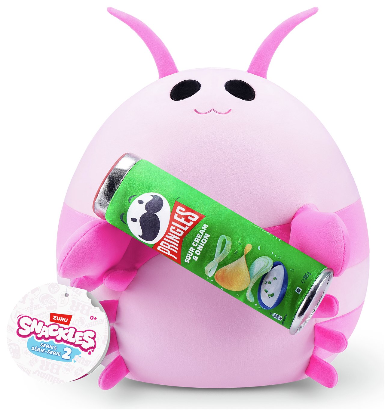 Zuru Snackles 14" Pink Shrimp Pringle Plush