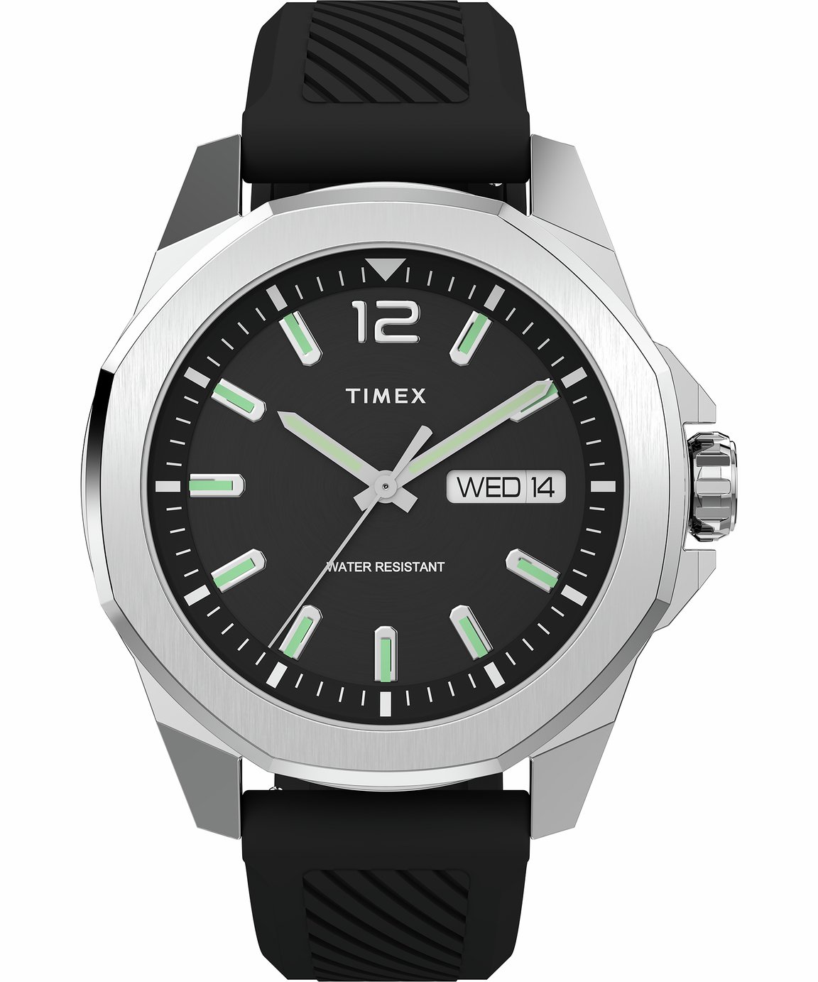 Timex Essex Ave Black Dial Black Strap Watch