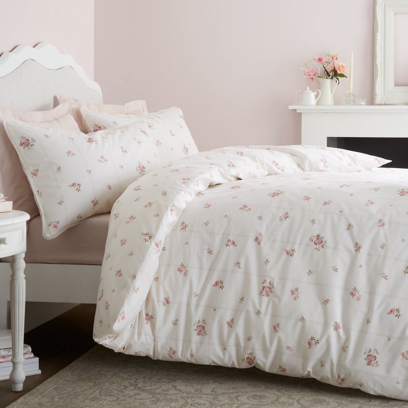 Bianca Cotton 200 TC Vintage Rosebud Bedding Set