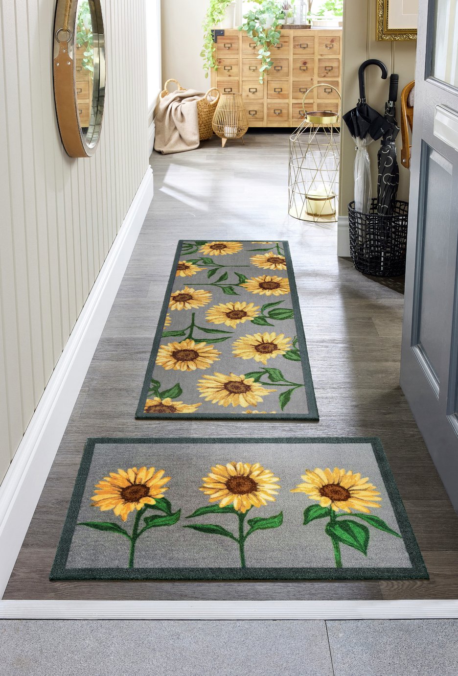 My Mat Sunflowers Short Pile Runner - 50x150cm