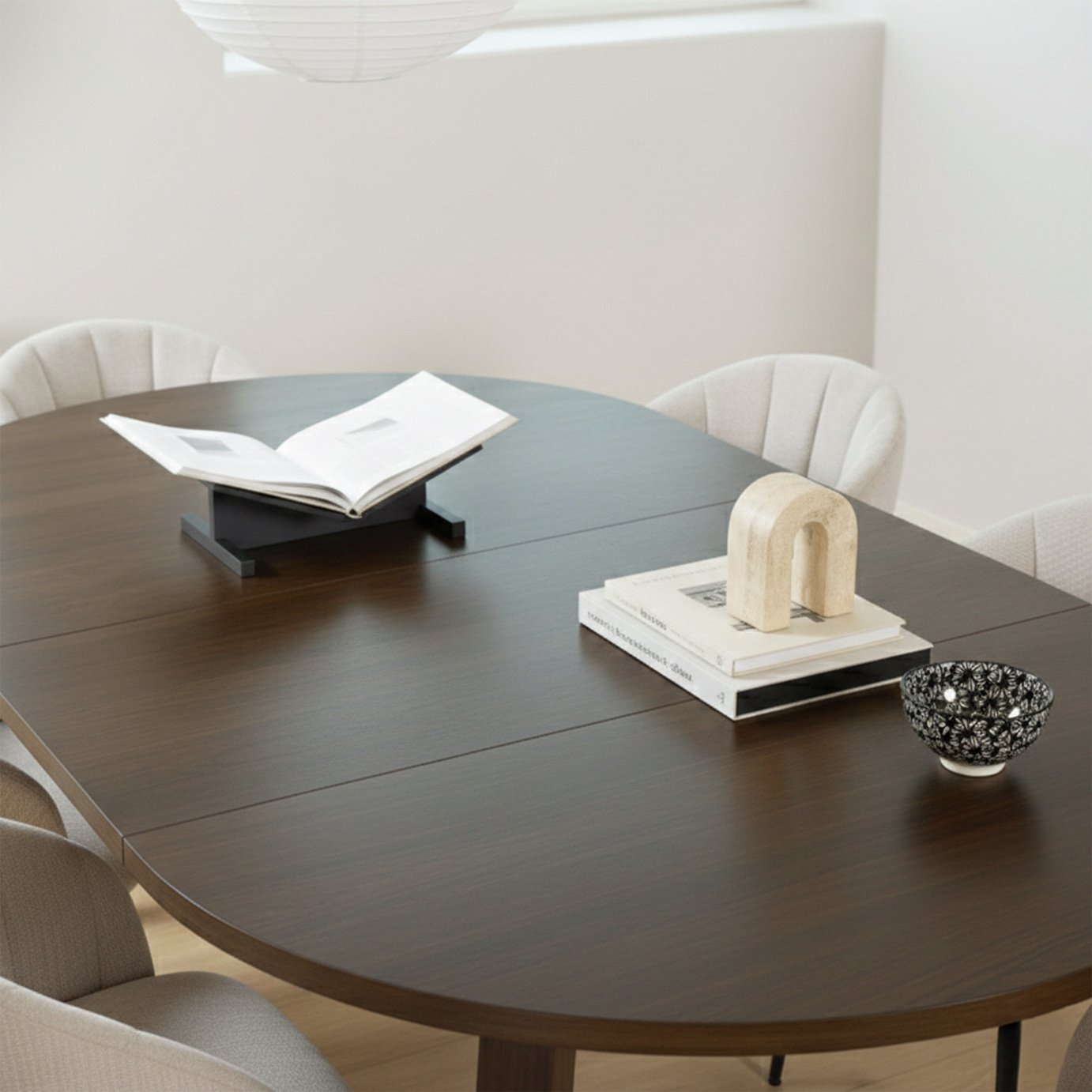 Furniture To Go A Line Ext Round Dining Tables - Dark Oak