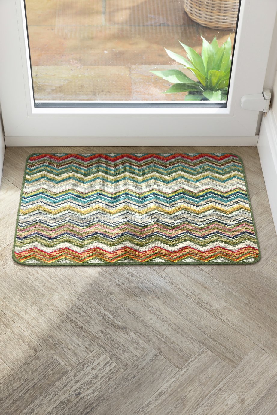 My Mat Candy Zig Zag Short Pile Doormat - 50x75cm