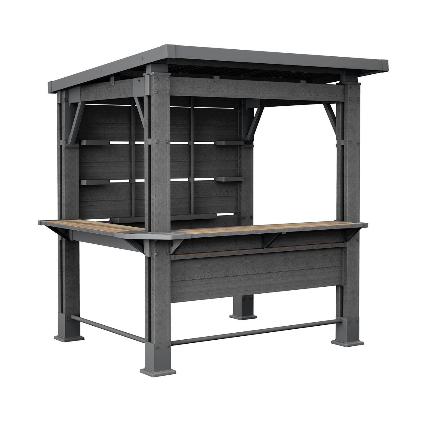 Keter 2.3m x 2m Garden Bar Gazebo - Grey