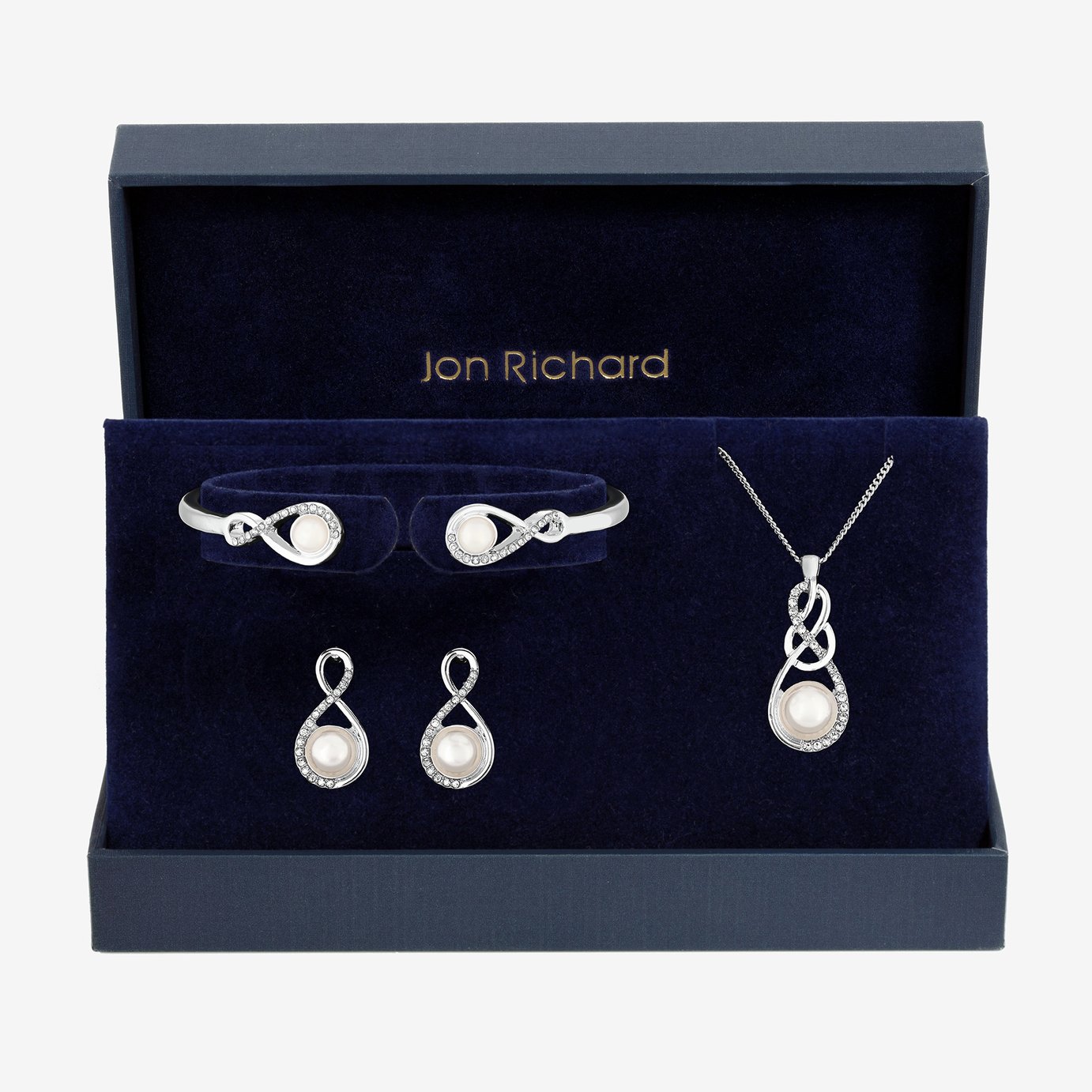Jon Richard Pearl and Crystal Infinity Trio Set