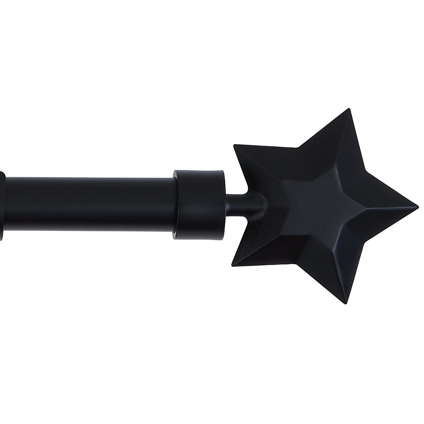 Argos Home Black Extendable Curtain Pole - 120cm - 210cm