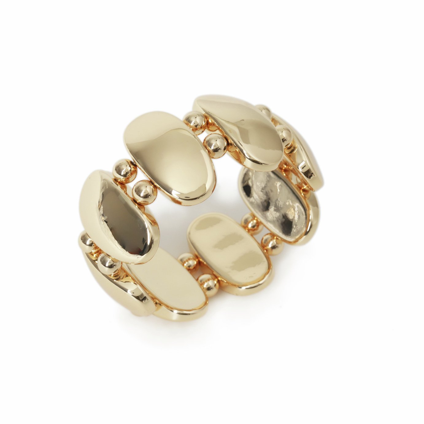 Freedom Gold Tone Oval Oversized Bracelet