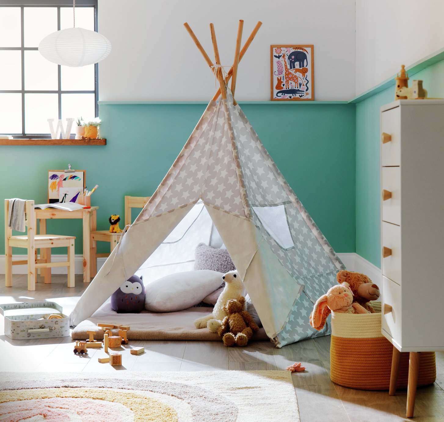 Buy Kaikoo Kids Play Silver Teepee Tent 