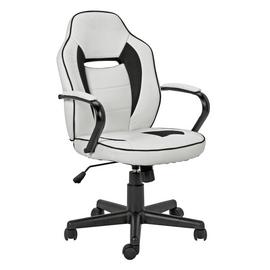 Argos Home Boutique Faux Leather Office Chair - White