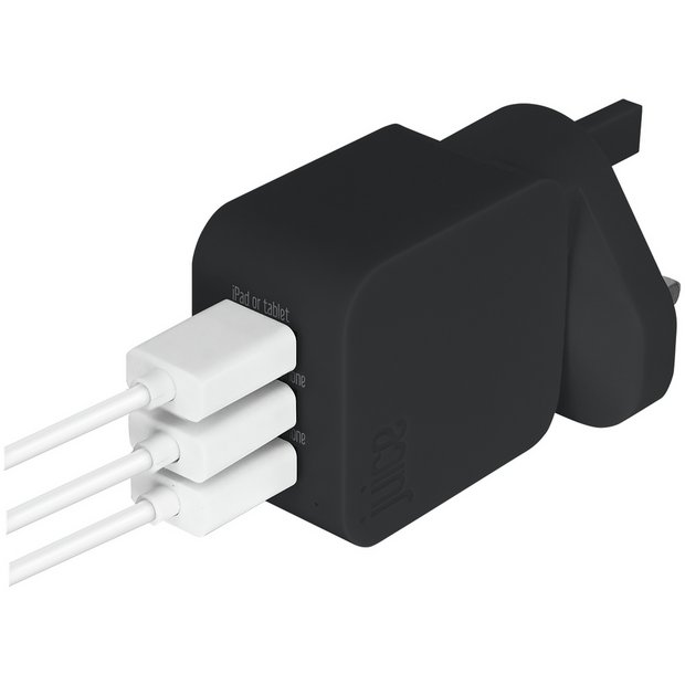 Buy Juice USB 2.0/3.0 Triple Wall Charger - Black | Mobile phone chargers