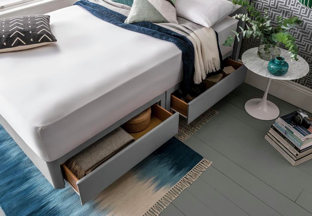 Silentnight Alaro Double 4 Drawer Divan Set - Slate Grey