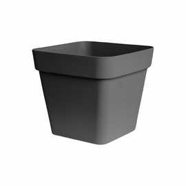 Ivyline 40cm Cleo Square Planter with Wheels Anthracite